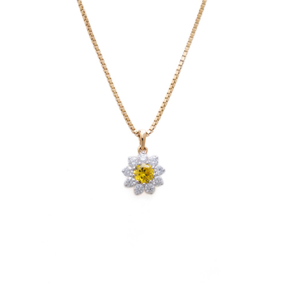 sunflower pendant chain